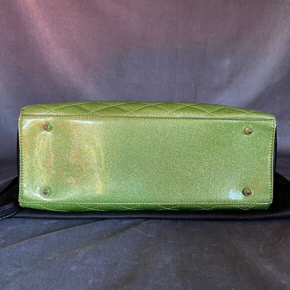 Lux de Ville Green Quilted Route 66 Purse Retro Rockabilly Pinup - Free Shipping - Picture 9 of 16